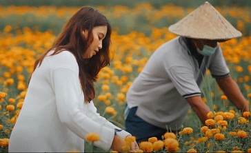 Tanaman Bunga Desa Baha mengwi bali