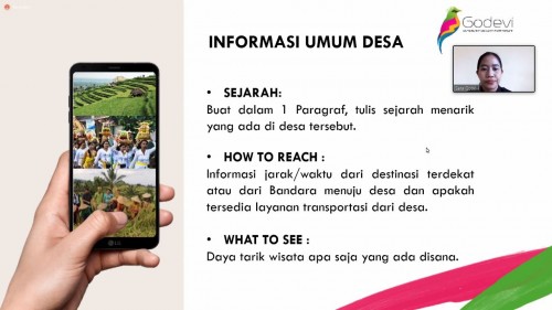 Lanjutkan Workshop, Godevi ajak Desa Wisata Pertahankan Morfologi Desa
